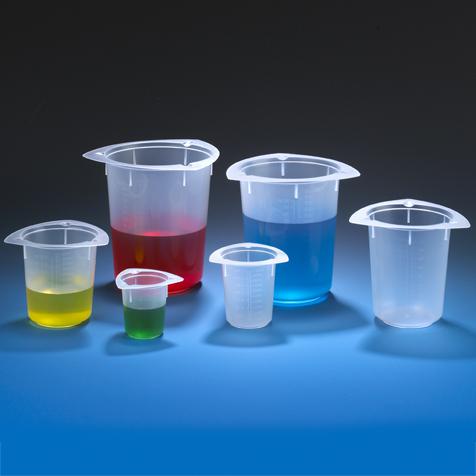 Tri-Corner Beakers, Polypropylene, Economy Style