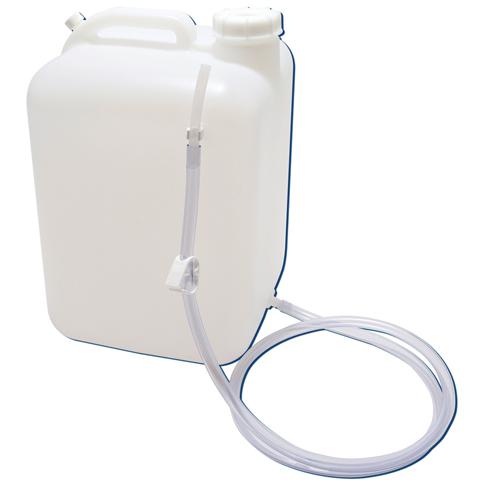 Square Carboy with Tubing and Clamp, HDPE